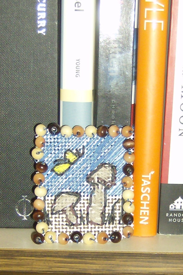 Groovy mushrooms mini wallhanging. Photo by Holly Tierney-Bedord. All rights reserved.