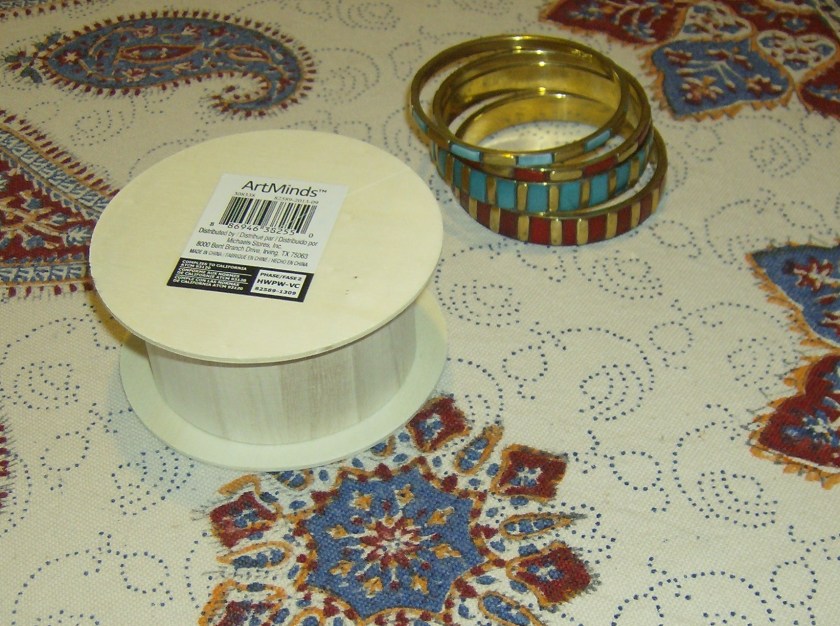 All you need to make a Jonathan Adler inspired mini coffee table. Photo by Holly Tierney-Bedord. All rights reserved.