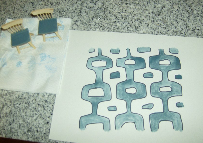 Mini chairs and mini mural. Photo by Holly Tierney-Bedord. All rights reserved.