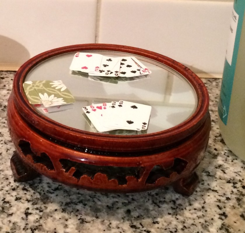Cute coffee table. Just $.69 from St. Vinny's! Photo by Holly Tierney-Bedord. All rights reserved.