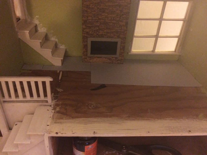 Create a stencil to lay on top of your flooring. Photo by Holly Tierney-Bedord. All rights reserved.