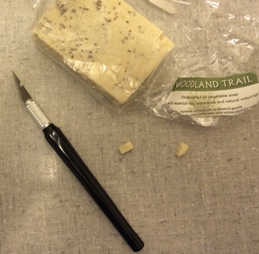 Mini bars of soap made from a regular bar of soap. Photo by Holly Tierney-Bedord. All rights reserved.