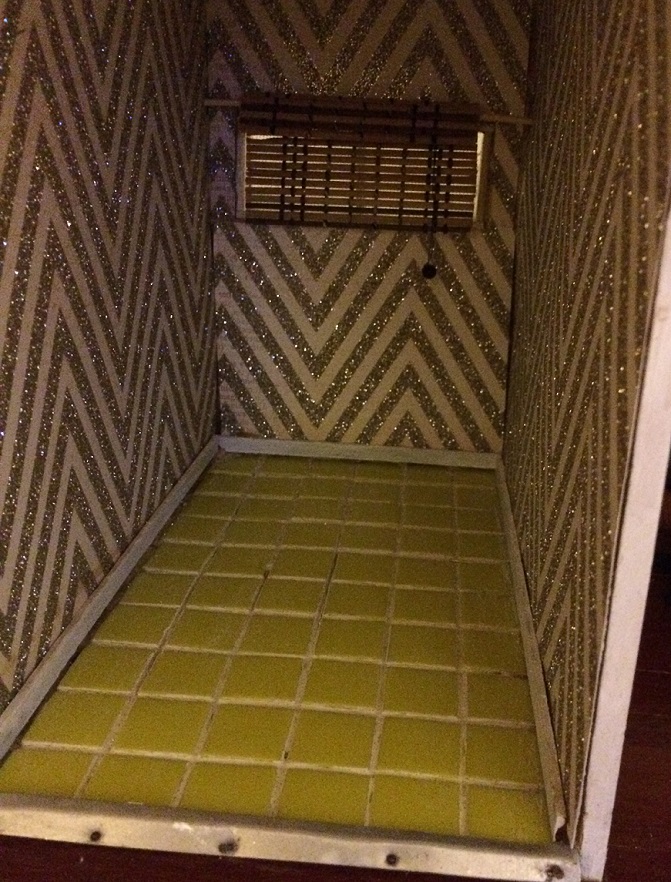 Progress in the mini bathroom. Photo by Holly Tierney-Bedord. All rights reserved.