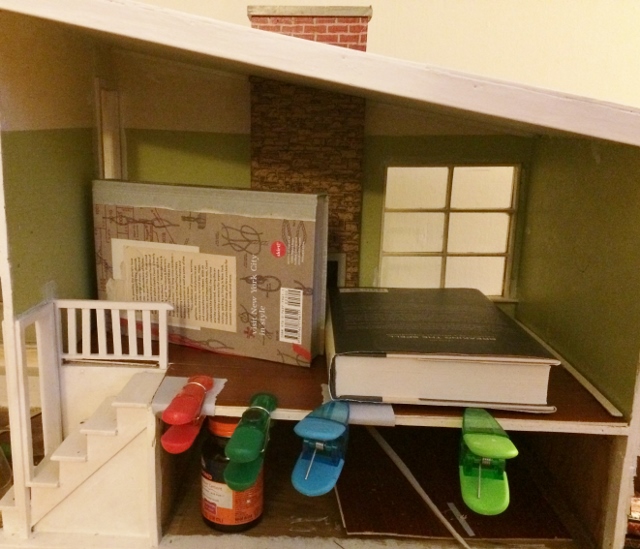 Keeping newly installed floors flat. Photo by Holly Tierney-Bedord. All rights reserved.