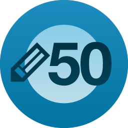 Wordpress 50 posts award