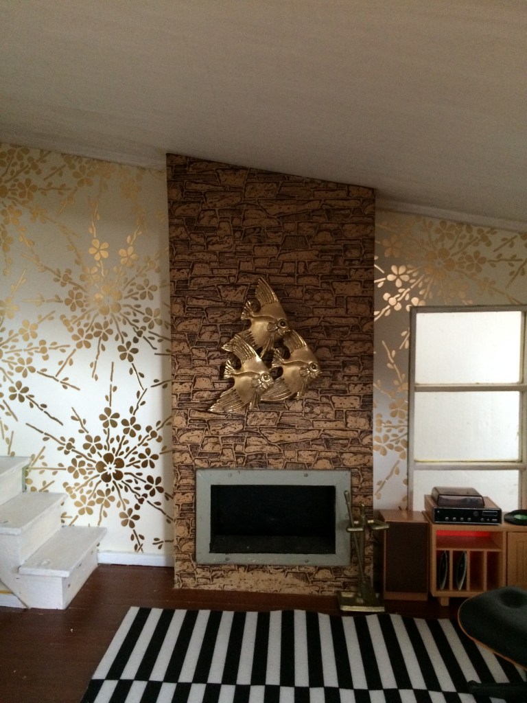 Trying out furniture and decor in the living room. Photo by Holly Tierney-Bedord. All rights reserved.