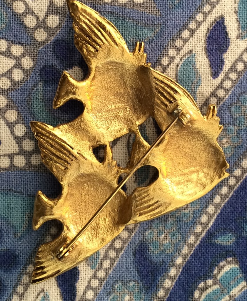 Vintage fish brooch back. Photo by Holly Tierney-Bedord. All rights reserved.