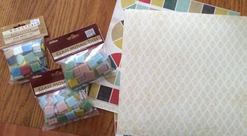 Tiles and wallpaper for my mini kitchen. Photo by Holly Tierney-Bedord. All rights reserved.