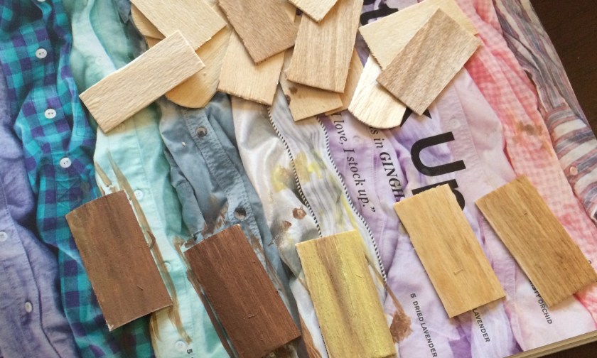 Painting dollhouse shingles. Photos by Holly Tierney-Bedord. All rights reserved.