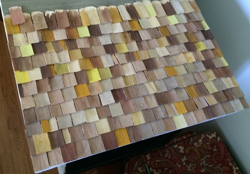 Mini house roof update. Photos by Holly Tierney-Bedord. All rights reserved.